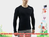 Sub Sports Men's Cold Merino Wool Fitted Long Sleeve Base Layer - Black Medium