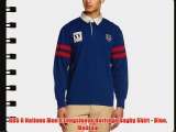 RBS 6 Nations Men's Longsleeve Heritage Rugby Shirt - Blue Medium