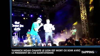 Yannick Noah chante Le lion est mort ce soir avec le président de l’AS Saint-Etienne