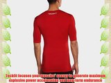 adidas Men's Techfit Base Short Sleeve Shirt - University Red Medium