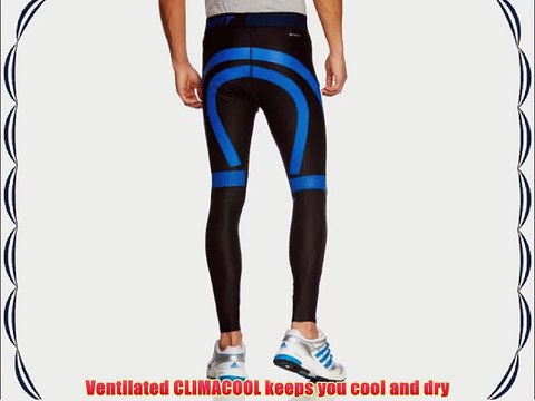 adidas Men's Tech Fit Power Tights - Black/Black Large