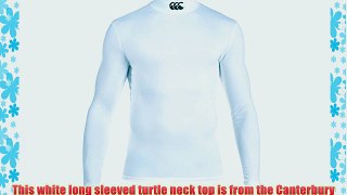 Canterbury Men's Baselayer Cold Turtle Neck Top White- Medium