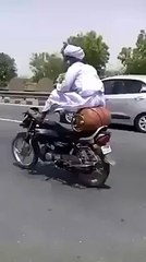 Baba Jee Riding Bike Dangerous