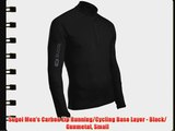 Sugoi Men's Carbon Zip Running/Cycling Base Layer - Black/ Gunmetal Small