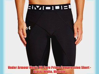 Under Armour Men's HG Core Prima Compression Short - Black/White Medium