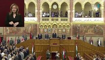 Szózat és a Székely himnusz az Országházban  Áder János beiktatásánál
