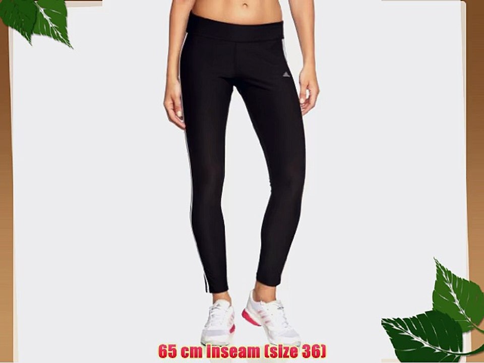 Adidas Women's Ultimate Fitted 3-Stripes Tights - Black/White Small