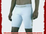 Gilmore Elite Men's White Compression Shorts - Groin Injury Support Shorts - Impact Resistant