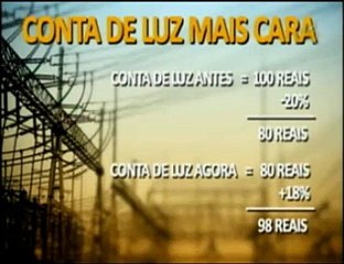 Aumento na conta de luz