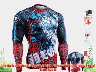 Life On Track Men's Long Sleeve Sportwear Running Tights Sword Style Size M