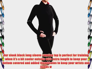 Pink Monkey Women's Long Sleeve Running Top - Black M (12-14)