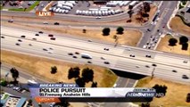 Southern California Police Chase Murder Suspect In Red Dodge Truck (KTLA)