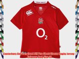 Canterbury Boy's England ALT Pro Short Sleeve Rugby Jersey - Crimson Red Size 14