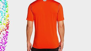 Under Armour Men's Heat Gear Sonic Long Sleeve Fitted T-Shirt - Volcano/Graphite X-Large