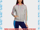 adidas Women's Girly Zip Hoodied Track Top - Grey Heather Size 38