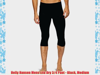 Helly Hansen Mens Lifa Dry 3/4 Pant - Black Medium