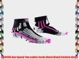 X-SOCKS Run Speed Two Ladies Socks Black Black/Fuchsia Size:2