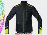 Gore Running Wear Men's X-Run Ultra Wind Stopper Soft Shell Light Jacket - Black Large