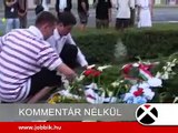 Jobbik TV - Szegedi Csanád megkoszorúzta a révkomáromi Szent István-szobrot