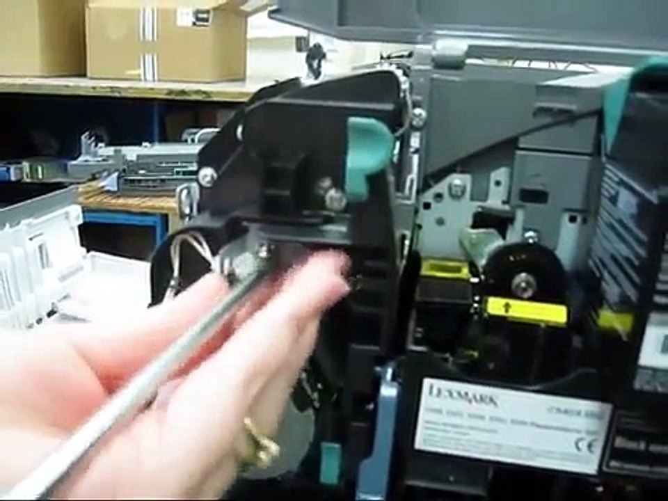Installing the Lexmark C540 C543 C544 fuser maintenance kit and rollers.