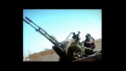 Syria - ZU and ZPU Antiaircraft guns in action