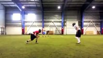 Nick Anapolsky 2013 CFL Draft Prospect - one on one drills Jan 3 2013