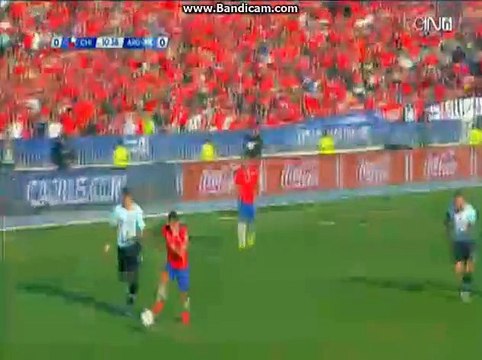 Arturo Vidal great shot Chile vs Argentina Copa America 2015