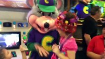 Chuck e gets punched in the face