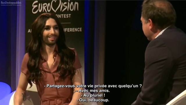 60th Anniversary Conference - Conchita Wurst 24 04 2015 with French subtitles