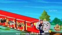 Learn The Wild Animal Train Frozen Nursery Poems For Babies | Cartoon Popular Children Rhymes