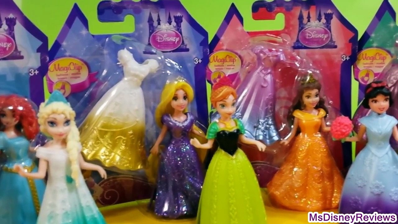 Disney Frozen Magiclip dolls Princess Elsa Anna Ariel Rapunzel Belle Snow White Merida Dolls