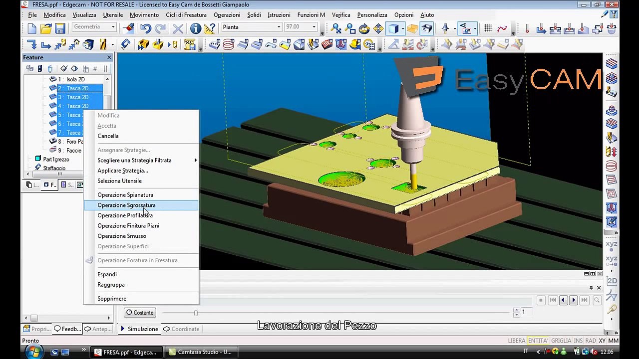 Fresatura EdgeCAM