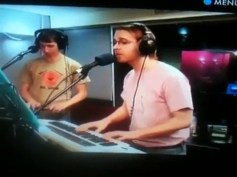 Brett domino plays a birthday song for Chris moyles