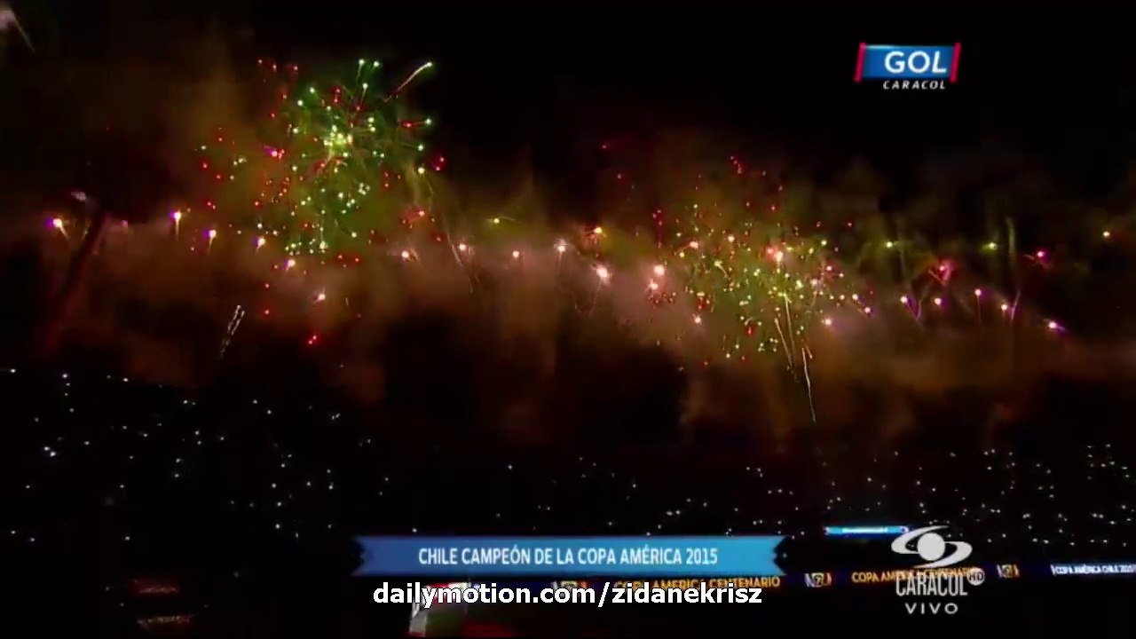 Full Trophy Ceremony + Fireworks | Chile v. Argentina Copa América Final 2015