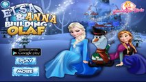 Elsa and Anna Building Olaf - Disney Frozen Game - Frozen Princess Gameplay