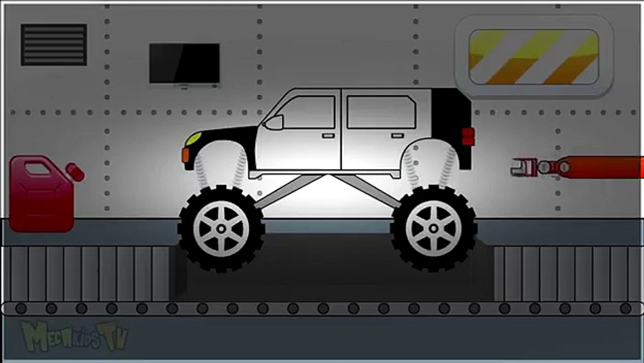 Police Truck - Toy Factory - Monster Trucks For...