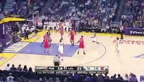Kobe Bryant points at Jeff Van Gundy