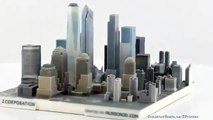 3D Printer model of New York City printed on a Zcorp Zprinter