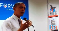 Obama wipes away tears while thanking campaign staff