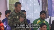 Afghan soldier wins gold medal running abroad