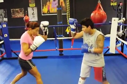 Female Pro Boxers Sparring at EJK Boxing & Fitness Club