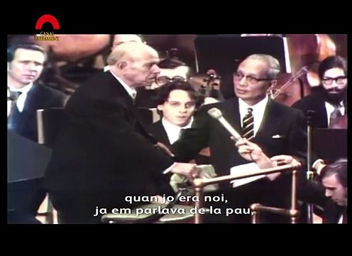Discurs de Pau Casals davant l'ONU, en recollir la Medalla de la Pau el 1971