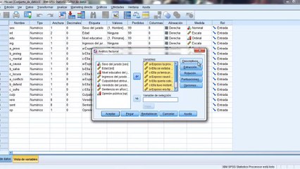 Análisis de Componentes Principales en SPSS