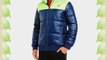 adidas Men's Padded Better Jacket - Collegiate Navy/Neon Green Medium