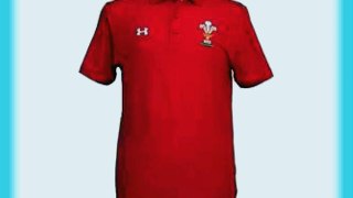 Wales 2013/15 Players Technical Rugby Polo Shirt Red - size L
