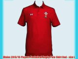 Wales 2013/15 Players Technical Rugby Polo Shirt Red - size L