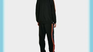 adidas Men's Essentials 3-Stripes Woven Tracksuit - Black/Solar Blue Size 12