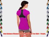 New Balance Women's Ice Short Sleeve Tee Shirt - Purple Medium