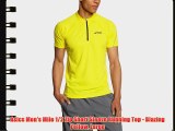 Asics Men's Mile 1/2 Zip Short Sleeve Running Top - Blazing Yellow Large