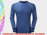 Trekmates Men's Long Sleeve Crew Neck Top - Blue Medium